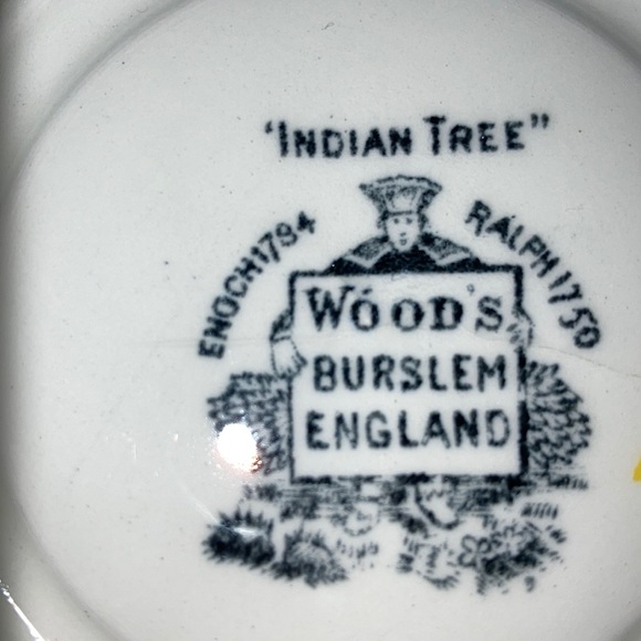 ANTIQUE  19th Century Indian Tree Ironstone saucer - Picture 5 of 5